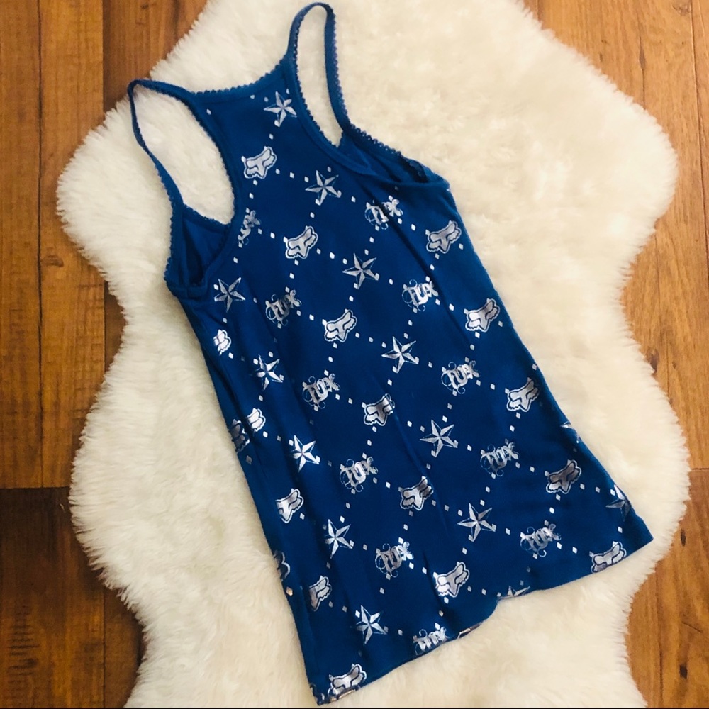 Fox Racing • Silver & Blue • Racerback Tank Top - Picture 2 of 6